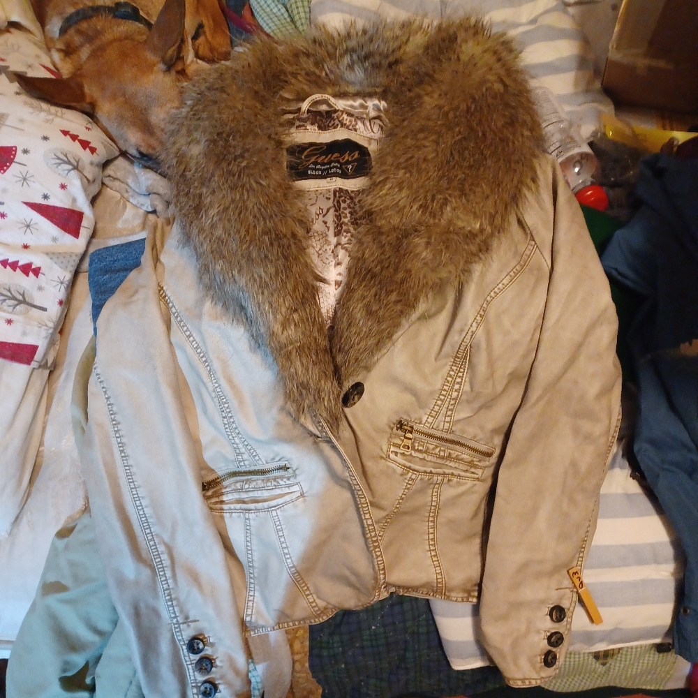 Women's  fancy leather coat size medium